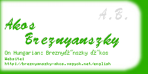 akos breznyanszky business card